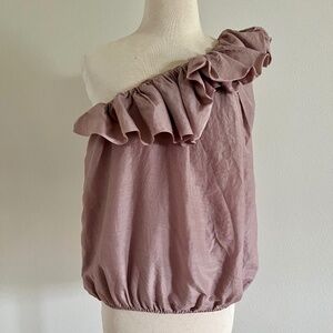 Alythea Plum Off Shoulder Cotton Top • L